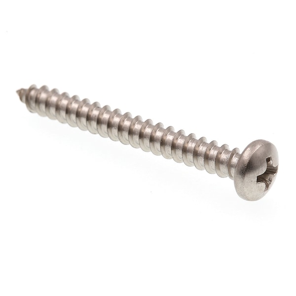 Prime-Line Sheet Metal Screw, Self-Tap Pan Head Phil Dr No. 8 X 1-1/2in 18-8 Stainless Steel 25PK 9019928 - main
